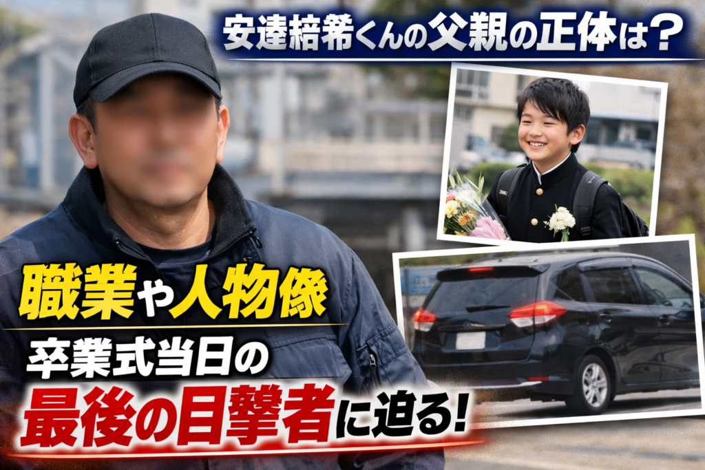 【安達結希くん父親】職業や人物像は？卒業式当日に車で送り届けた"最後の目撃者"に迫る